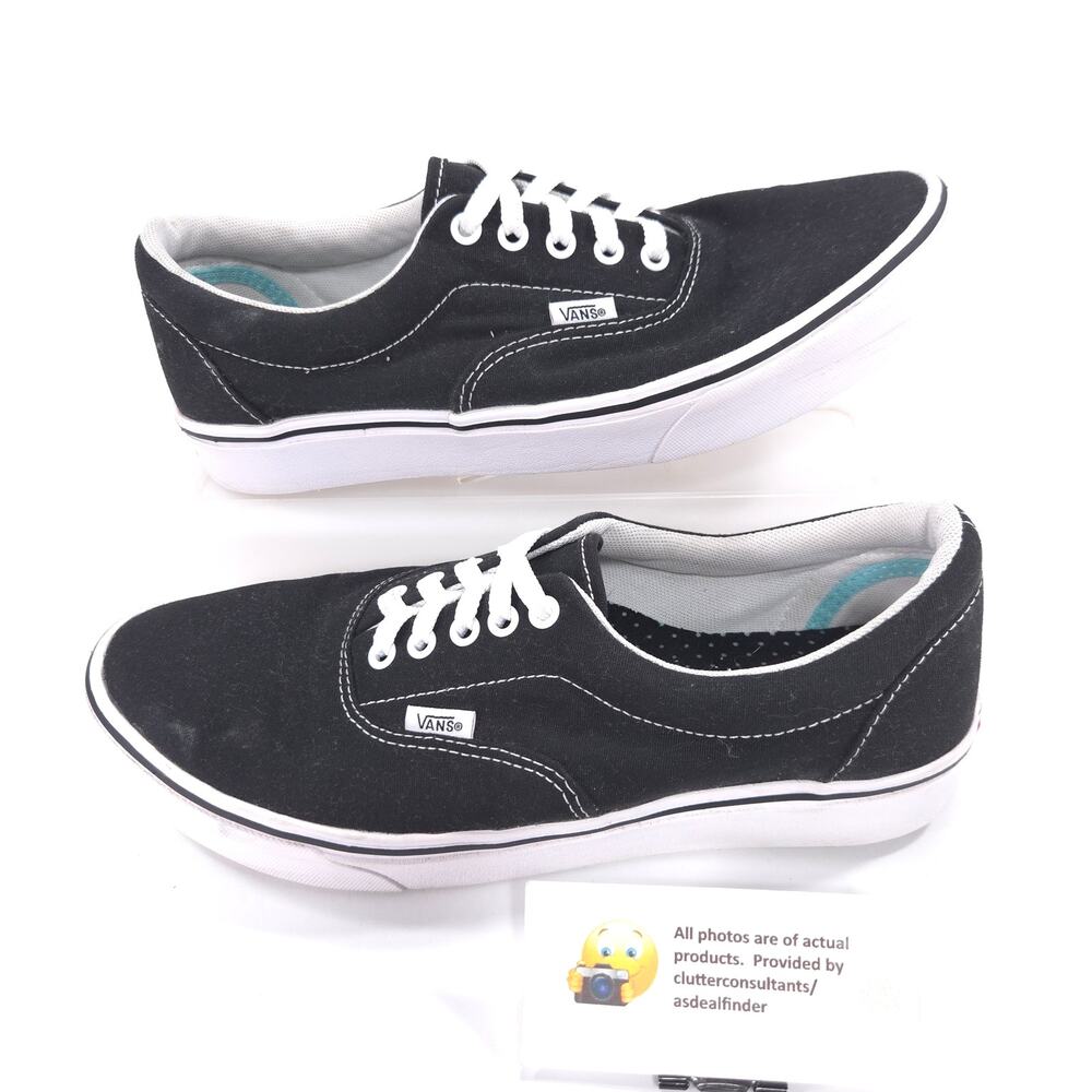 Vans Off the Wall Lace Up Athletic Shoe Womens Size 11 Mens 9.5 721356 Black - Picture 5 of 9